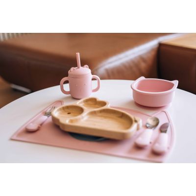 Тарелка детская FreeON Kitty, силіконова pink (46330) | Зображення 3