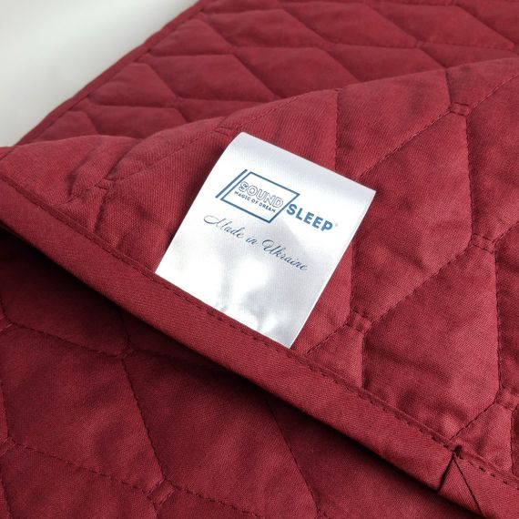 Покривало SoundSleep Siera бавовняне ранфорс 160х220 см бургунді (2800004819152) | Зображення 2