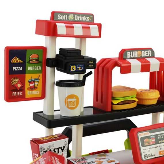 Детская игрушечная кухня "Фаст-фуд" 668-159/160(Red) с аксессуарами | Зображення 2