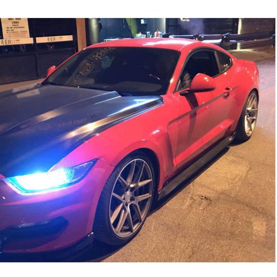 Боковые Пороги V2 (Карбон) для Ford Mustang 2015-2023 гг | Зображення 1