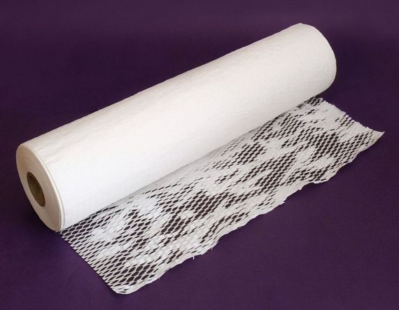 Cотовая крафт-бумага PaperPack, рулон - 30 см х 20 м, белая | Зображення 2