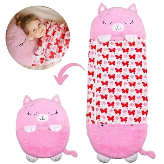 Єдиноріг Дитячий спальний мішок на блискавці 3 в 1 іграшка подушка спальник та вбудована подушка | Зображення 4