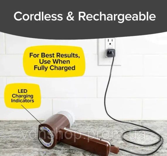 Бездротова електрична щітка для прибирання та миття посуду з 5 змінними насадками, USB заряджання | Зображення 5