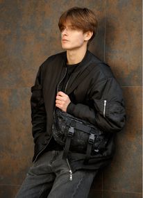 Чоловіча сумка бананка Sambag Dynamicdart чорна 38 × 21 × 7 см (80411702m)