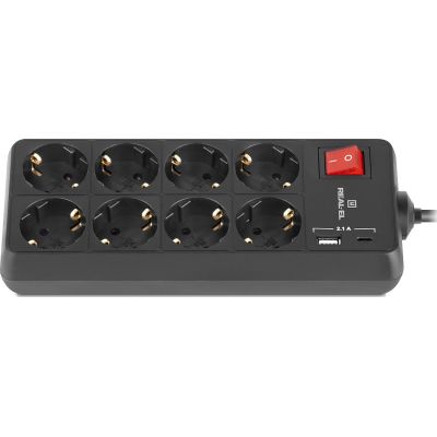 Сетевой фильтр питания REAL-EL RS-PROTECT 805 3m, black (EL122300043) | Зображення 6
