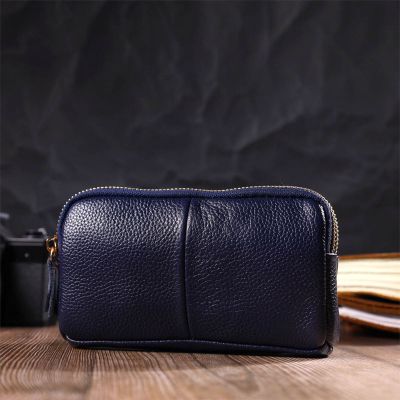 Сумка Vintage На два відділення з натуральної шкіри Синя (22089) | Зображення 1