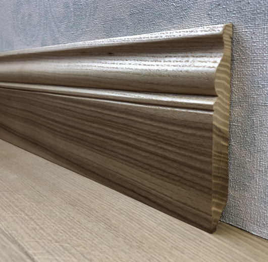 Високий фігурний дерев'яний плінтус 100х16 Модерн 10