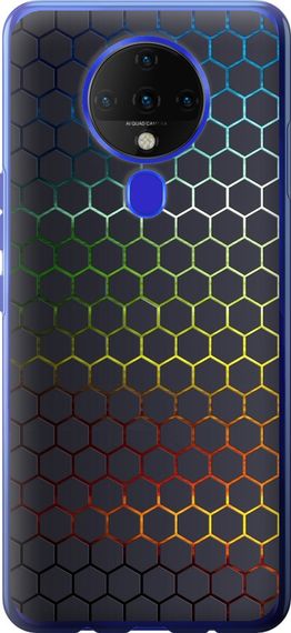 Чехол на Tecno Spark 6 KE7 Переливающиеся соты "498u-2418-17620"