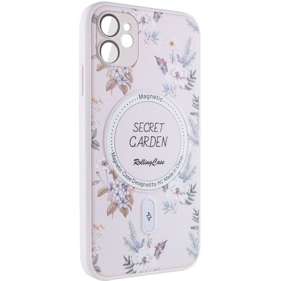 TPU+PC чохол Secret Garden with MagSafe для Apple iPhone 12 (6.1") White | Зображення 1