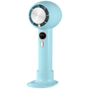 Портативный вентилятор YL007 with Display с подставкой для телефона 2000mAh Blue