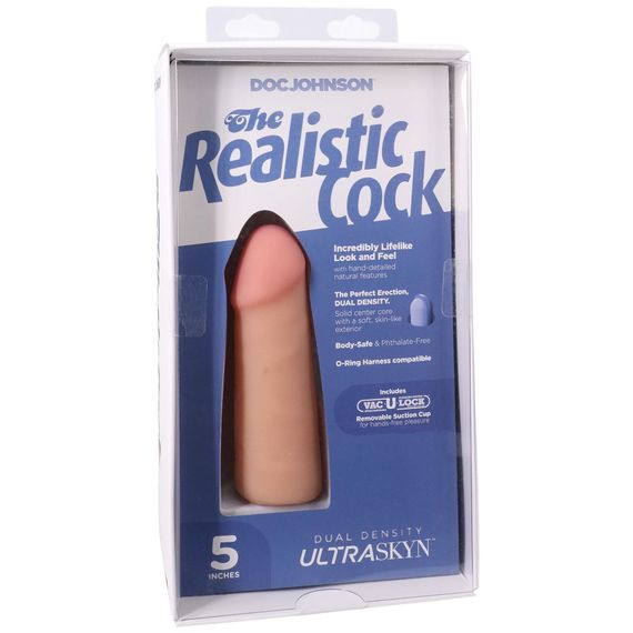 Фалоімітатор Doc Johnson The Realistic Cock ULTRASKYN - 5 Inch Vanilla | Зображення 7