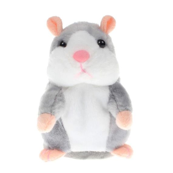 Интерактивная игрушка хомяк-повторюшка, на батарейках, EL-2042, Серая / Детская мягкая игрушка / Игрушка | Зображення 8