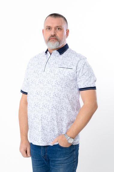 Футболка поло чоловіча (батал) Носи своє 3XL Білий (p-16543-191359) | Зображення 1