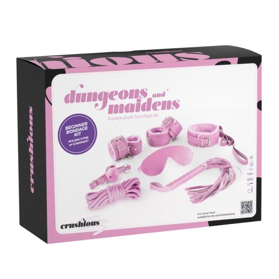 Комплект для БДСМ CRUSHIOUS Dungeons & Maidens розовый, 8 предметов Sex Aura