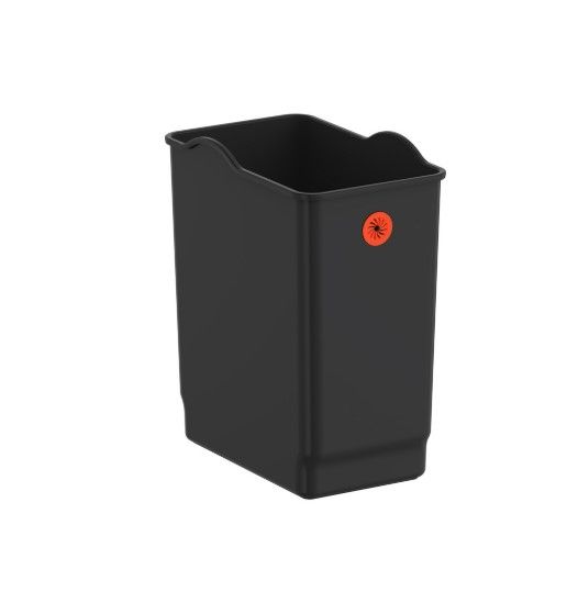 Відро для сміття Koer TC-010108-05 з плавним закриттям, прямокутне, 8 л, чорний (KR5593) | Зображення 2