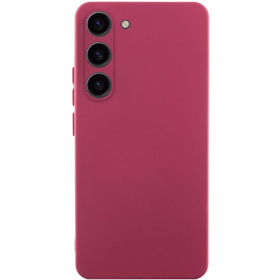 Чехол TPU GETMAN Liquid Silk Full Camera для Samsung Galaxy S23 Бордовый / Marsala