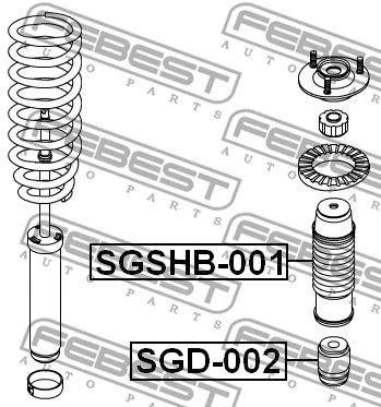 Відбійник амортизатора SSANGYONG REXTON, SSANGYONG ACTYON, SSANGYONG MUSSO, FEBEST (SGD002) | Зображення 3