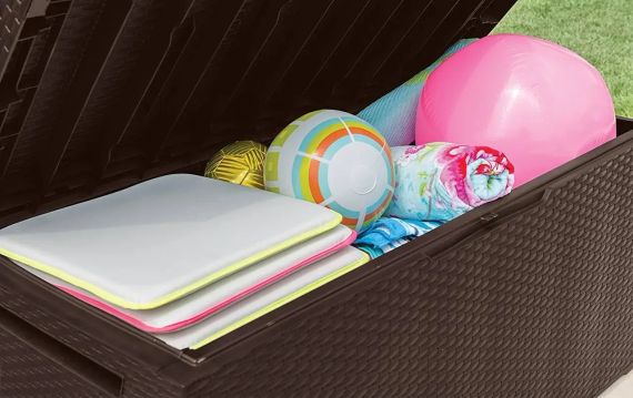 Скриня садова пластикова Keter Samoa Rattan 270 л для зберігання речей коричневий 17209570 | Зображення 6