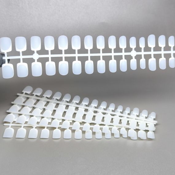 Гелевые типсы для наращивания френч 150шт (молочный квадрат)