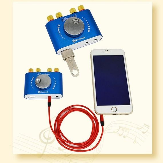 Цифровой Bluetooth усилитель мощности звука плата AUX USB 40 Вт 8-24 В 60 мА 20 Гц-20 КГц Sinilink APP | Зображення 3