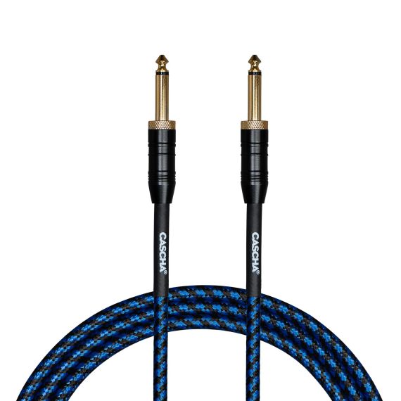Кабель інструментальний Cascha CCP-G2SBL3 (Professional Line Guitar Cable, Tweed Blue, 3 м)