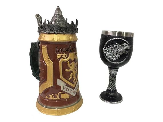 Подарунковий набір Кухоль Game Of Thrones House Lannister Stein Гра Престолів Дом Лангурітів і Дім Старків
