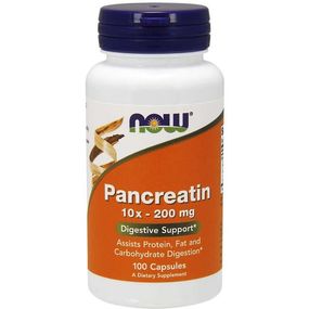 Панкреатин NOW Foods Pancreatin 10X 200 mg 100 Caps