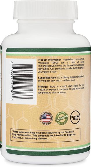 Натуральна добавка Double Wood SPM (Pro Resolution Mediators) 500 mg, 120 softgels | Зображення 2