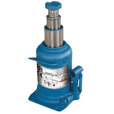 Домкрат GTM гидравлический бутылочный 10т (210-520мм) двухштоковый (TH810001)