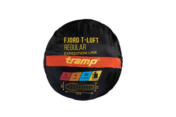 Спальний мішок Tramp Fjord Regular кокон лівий orange/grey 200/80-50 UTRS-049R | Зображення 8