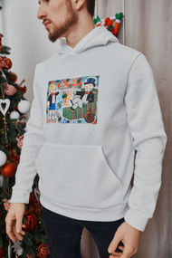 Худі мульт 2 білий L XL