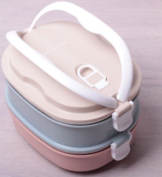 Ланч-бокс Kamille Food Box 2 ємності по 700 мл, 20х14.5х13.5см | Зображення 1