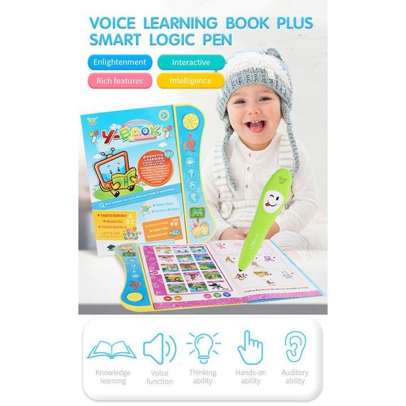 Інтерактивна дитяча навчальна книга з ручкою Parentchild Sound Board Book for Kids, англ. мова | Зображення 4