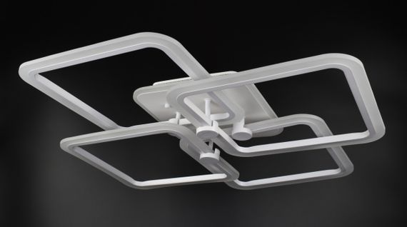 Люстра світлодіодна стельова LED світильник для квартири на стелю лед з пультом 26102 Білий 11х64х64 см.