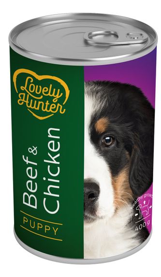 Корм Lovely Hunter Puppy Beef and Chicken вологий з яловичиною та куркою для щенят 400 гр