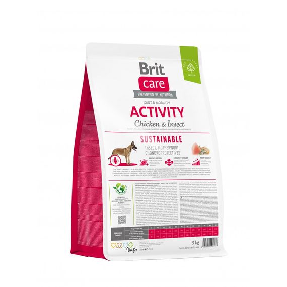 Корм сухий Brit Care Dog Sustainable Activity для дорослих собак з підвищеною активністю з куркою та комахами 3 кг | Зображення 2