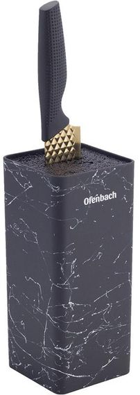 Підставка-колода Ofenbach Black Marble для кухонних ножів і ножиць 9х9х22см | Зображення 2
