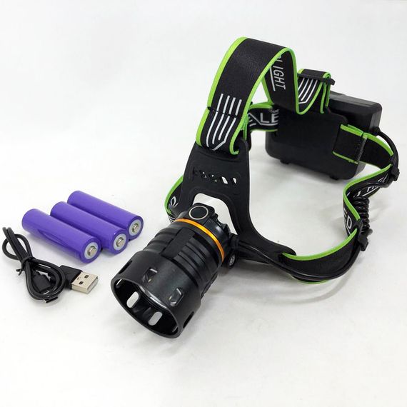 Супер мощный фонарь налобный Police BL-A14-3-P90 MICRO USB, мощный налобный фонарь для рыбалки наголовный | Зображення 1