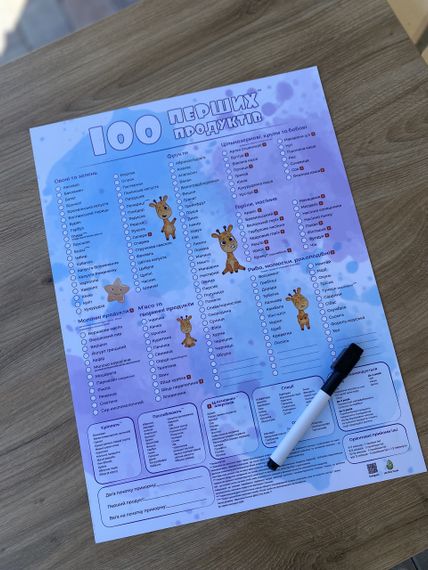 Планер для прикорму 100 перших продуктів Жирафа