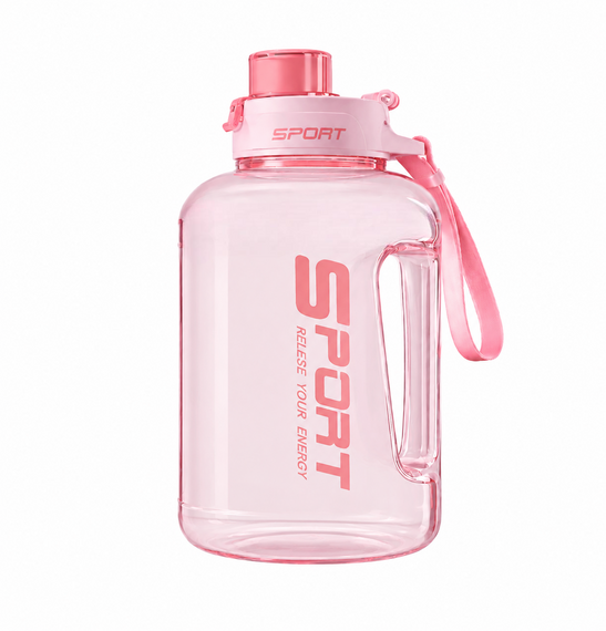 Спортивная бутылка для воды 1700 мл (1,7 л) с ручкой (BPA Free) - Нежный Розовый | Зображення 1