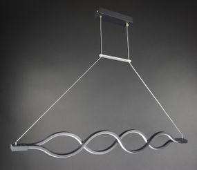 Люстра світлодіодна підвісна LED світильник для квартири на стелю лед 27439 Чорний 30-110х6х102 см.