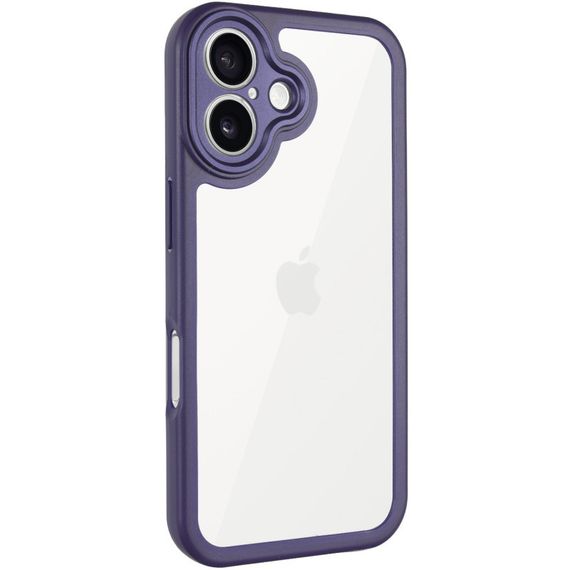 TPU чехол Transparent + Colour 1,5mm для Apple iPhone 16 (6.1") Purple