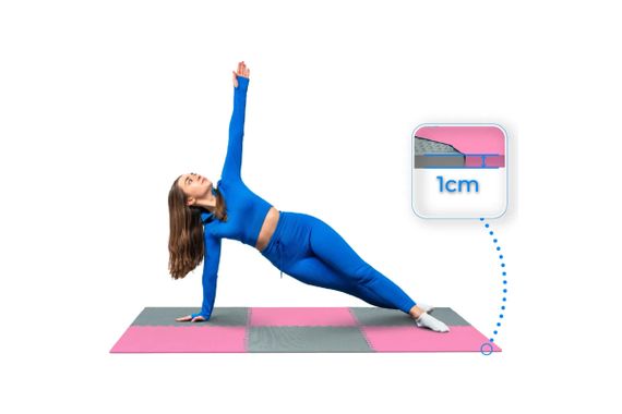 Килимок-пазл THUNDER  PZ-02 60 х 60 рожево-сірий (PZ-02) | Зображення 4