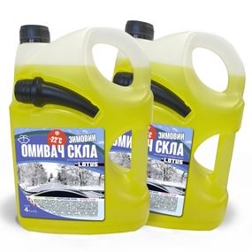Омивач скла Зимовий -22°C "Лимон" Lotus каністра з носиком УПАКОВКА 2 шт. x 4 л