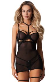 Сорочка Obsessive ARROWEL CHEMISE Черный S/M