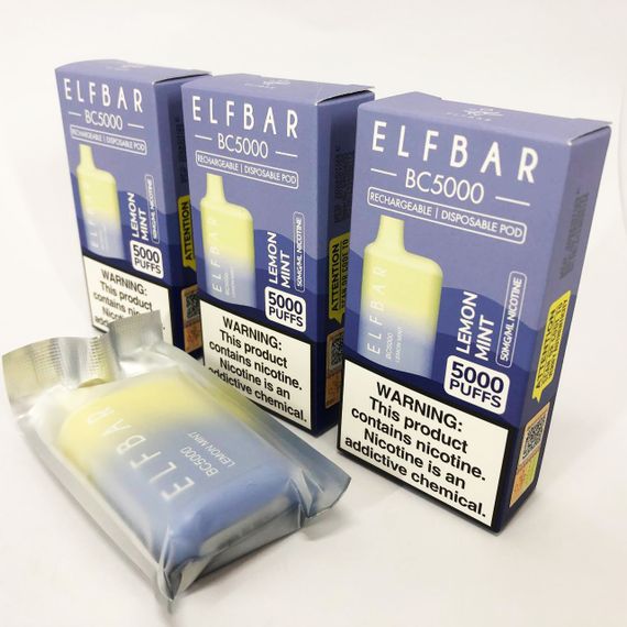 Elf Bar BC5000 смак Лимон М'ята (Lemon Mint)