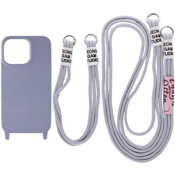 Чехол TPU two straps California для Apple iPhone 13 Pro (6.1") Силікон, Серый / Stone