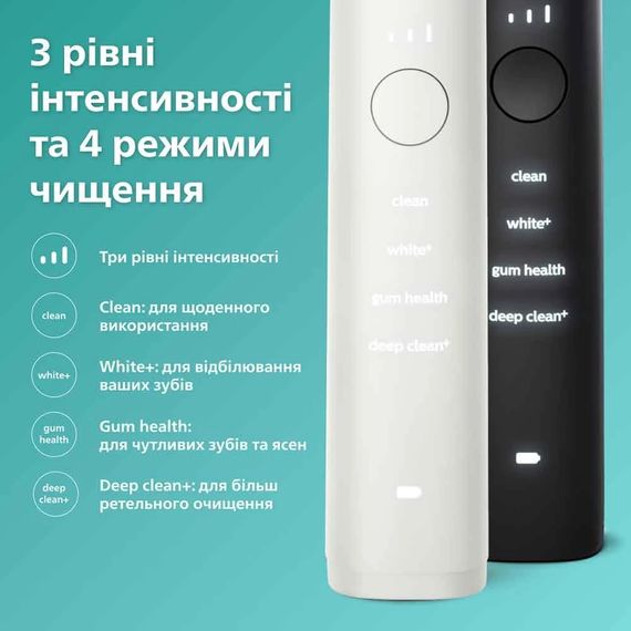 Набір електричних зубних щіток Philips Sonicare HX9914/69 Diamond Clean (серія 9000) Black+White | Зображення 2