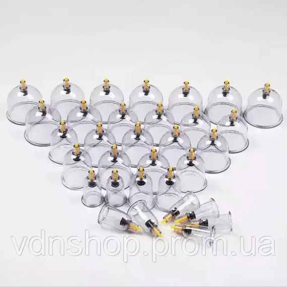 Массажные антицеллюлитные вакуумные банки 32 шт JINKANG с вакуумным насосом | Зображення 4