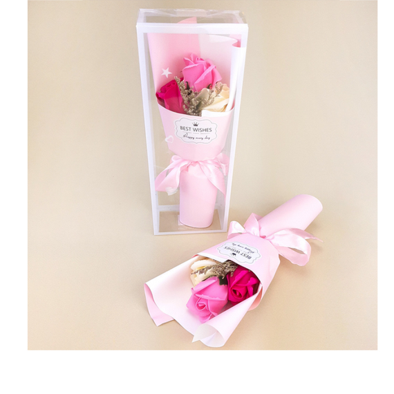 Букет з мила BEST WISHES, довговічний та практичний подарунок, букет троянд в упаковці | Зображення 2